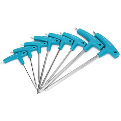 T-Handvat Zeskantsleutel Set Pentalobe Anti-Slip Handvat Hand Reparatie Hardware Gereedschap 0614B blue