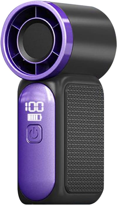 Draagbare Handventilator - Oplaadbare Persoonlijke Ventilator | 100-Snelheden Digitaal Scherm | Voor Meisjes, Jongens & Camping