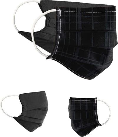 Set van 2 omkeerbare unisex mondmaskers met motief - Wasbare katoenen mond- en neusbescherming