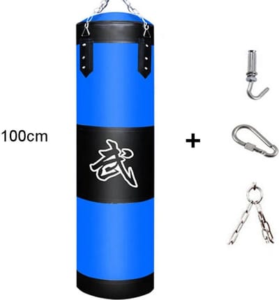 Actania Bokszak Staand - Stootzak - Kickboks Zak Volwassenen - Punching Bag - Boxzak - Bokspaal - Sport - Blauw 100cm
