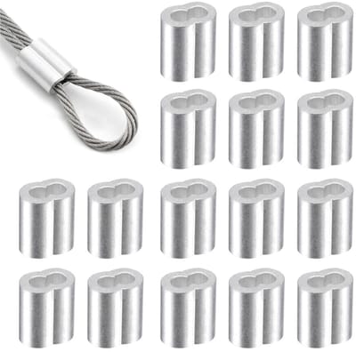 Rope Klemmen Set van 120 Stuks, Aluminium Persklemmen voor Touw, Ideaal voor Crimpen en Bevestigen van Touw en Kabels