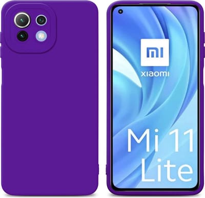Cadorabo Hoesje geschikt voor Xiaomi Mi 11 LITE (4G / 5G) / 11 LITE NE in FLUID DONKER PAARS - Beschermhoes gemaakt van flexibel TPU silicone Cover Fluid Case
