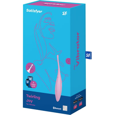 Satisfyer Twirling Joy, tipvibrator met app-bediening, waterdichte, huidvriendelijke siliconen