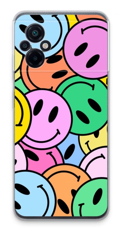 Case Company® - Hoesje geschikt voor Xiaomi Poco M5 hoesje - Smiley N°1 - Soft Cover Telefoonhoesje - Bescherming aan alle Kanten en Schermrand
