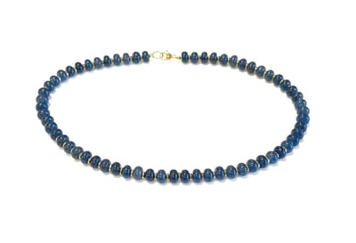 Ketting natuursteen petrol blauw