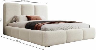 Gestoffeerd Tweepersoonsbed 180x200 cm – Luxe Saliegroen Fluwelen Bed met Opbergruimte, Gaslift & Hoog Hoofdbord – Comfortabel en Modern – Abkantoor