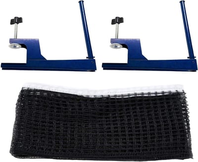 Tafeltennisnet Set - Pingpong Gaas - Sport Spelen - Verstelbare Schroefklem - 1.8 Meter - Zwart