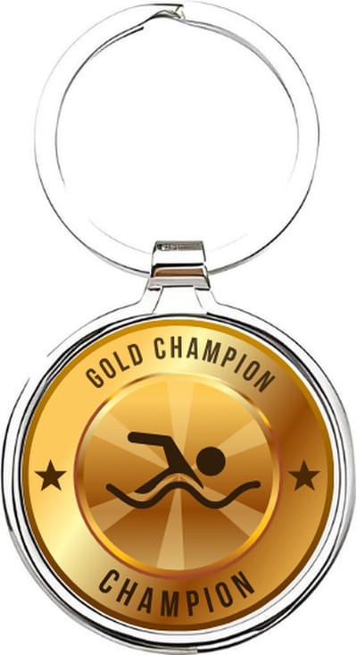 Akyol - Zwemmer Sleutelhanger - zwemmen - Zwemmers - Cadeau - Sport sleutelhanger - sport - Zwembad - sleutelhanger voor Zwemmers - Open water zwemmer - sleutelhanger voor jongens - sleutelhanger van een zwemmer - 4 x 7,5 CM