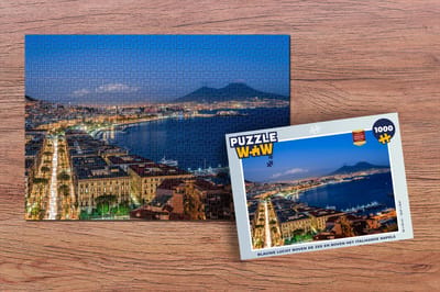 Puzzel Architectuur - Vulkaan - Nacht - Italië - Legpuzzel - Puzzel 1000 stukjes volwassenen