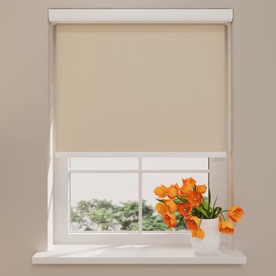 Rolgordijn Cassette Pure - Verduisterend - Sand - 40 x 175 cm