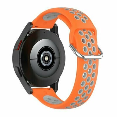 By Qubix - Siliconen sportbandje met gesp - Oranje + grijs - Geschikt voor Xiaomi Redmi Watch 5 Active / Redmi Watch 5 Lite