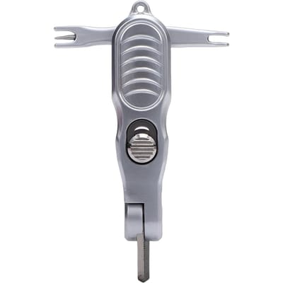 Coupe-fil de pêche, Acier inoxydable   Pinces à fil, Portables   Ciseaux à fil avec cordon rétractable, Nettoyeur d'œillet d'hameçon et Outil de nouage, Pêcheur F gray
