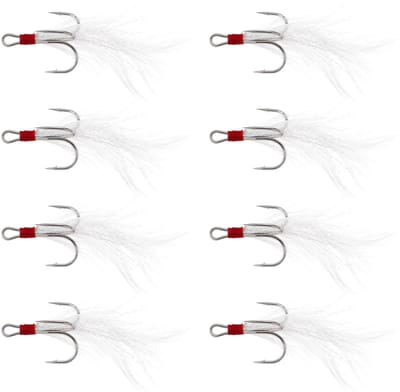 Dailygoods - 30Pcs Hoge K koolstofstaal Treble Haak voor Zoet- en Zoutwater Vissers