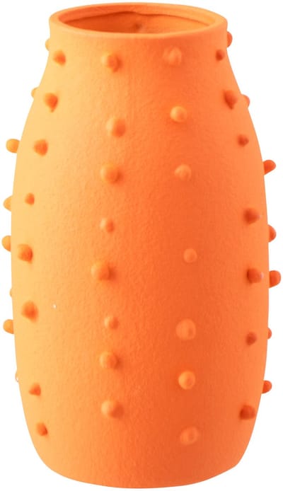 J-Line vaas Ruby Stippen - steengoed - oranje - small