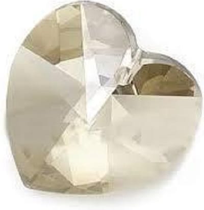 Swarovski Elements, hart 18x18mm, crystal silver shade met zilverfoil rug (6202), per stuk