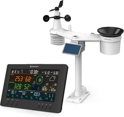 7-in-1 Weerstation met WiFi, Luchtkwaliteitsmonitor en Kleurendisplay