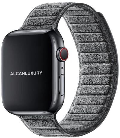 Alcanluxury Alcantara Apple Watch band 42/44/45/46 mm & Ultra 49 mm - Nardo Grey