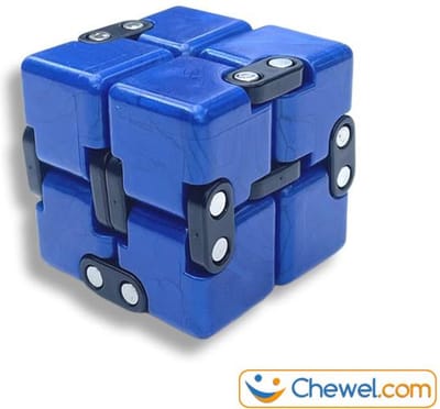 Fidget Kubus: Stressvermindering - Meer Focus - Meer Concentratie | Anti-Stress | Blauw | Chewel ®