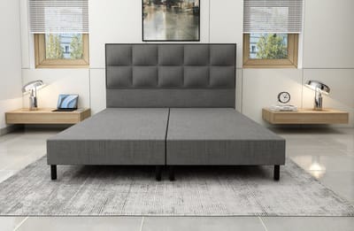 Boxspring Krista 2 persoons - 140x200cm - Grijs