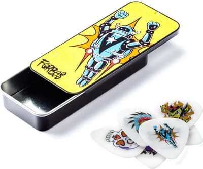 Jim Dunlop Alan Forbes Blackline - Plectrums - 0,73 mm - Metalen Blik 6 Stuks