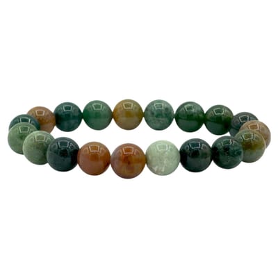 India Agaat Armband - Natuursteen Kralen van 10mm - 18cm
