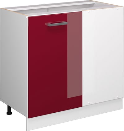 Vicco R-Line Hoekkast – 86 cm zonder werkblad Rode hoogglans
