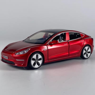 1:32 Modèle 3 Véhicule Électrique Pur à Énergie Nouvelle Modèle Réduit en Alliage Métallique Moulé Sous Pression Simulation Élevée Décoration Classique Ornements Cadeau red