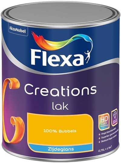 Flexa - Creations Lak Zijdeglans - 100% Bubbels - Mengverf - 750 Ml