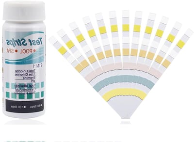 Complete 7-in-1 Testset voor Zwembadwater - Teststrips voor Hardheid, Chlorine, pH en Alkaliteit