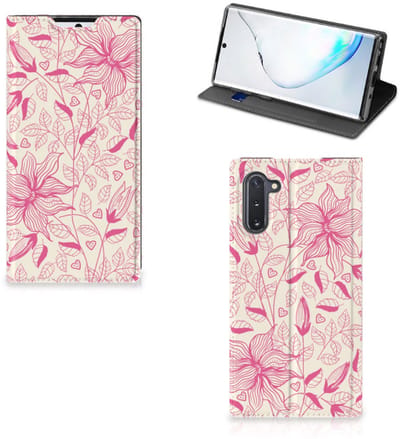Samsung Galaxy Note 10 Smart Cover Pink Flowers