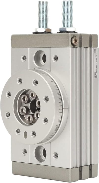Allecto Plus - Rotary Pneumatic Cilinder 0-190 Graden Verstelbaar Aluminium Profiel Waterdichte Draaiende Cilinder Pneumatische Luchtcilinders voor Industrie Ingebouwde Magneetring (MSQB-30A) - Duurzaam & Efficiënt