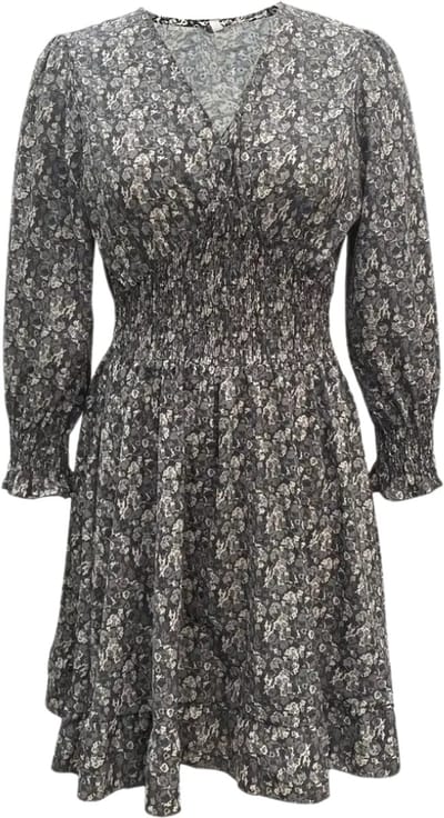 Livano Zomerjurk Dames - Zomerjurken - Volwassen - Jurk - Ibiza Stijl - Sundress - Donker - Maat S