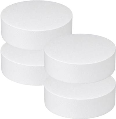 Piepschuim vormen - cirkel - 4x - D17,5 x 4 cm - styropor hobby / DIY vorm - basis knutselfiguren