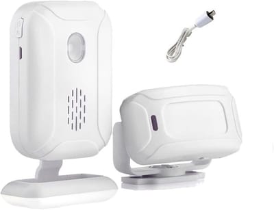 Draadloos Alarm Systeem - Bewegingsmelder Deurbel - Winkel Beveiliging - 5-in-1 Multi Modus - Set 6 - Wit