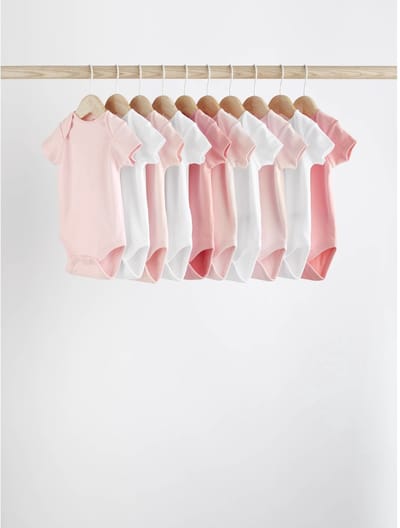 Next - Meisjes - Essentiële babyrompertjes met korte mouwen - Roze