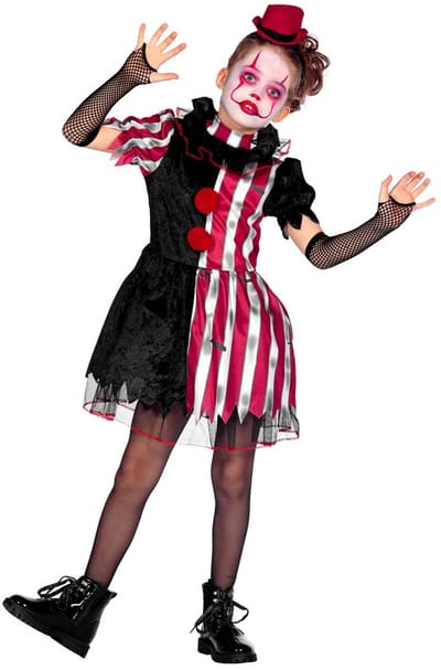 Ondeugende Scary Scarlet Clown - Meisje