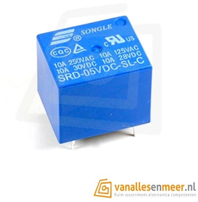 Printrelais 5V DC SRD-05VDC-SL-C – Hoogwaardige Schakelrelais voor Elektronica & Automatisering