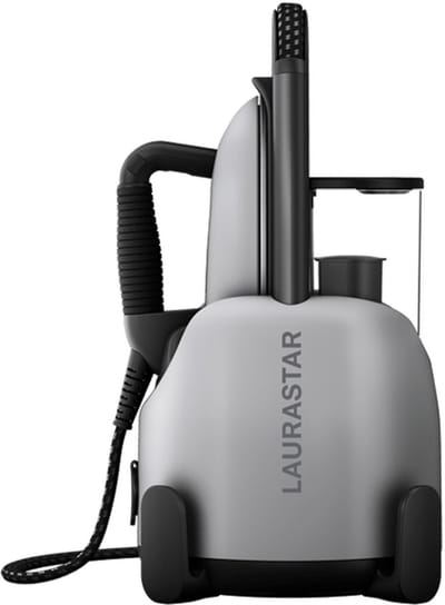 Laurastar Lift Xtra: Draagbare 3-in-1 Stoomcentrale, Strijkt, Ontkreukt en Reinigt Textiel, Hygiënische Stoom, Automatische Temperatuur, 3D Zoolplaat, Afneembare Watertank, Verticaal Strijken (Alu)