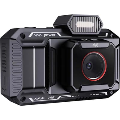 4K digitale camera's voor fotografie met opbergtas, vintage 48MP videocamera voor vloggen met zwart