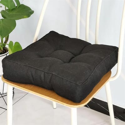 Stoelkussens Traagschuim - Zitkussens Comfort - Comfortabel Zitten - Ademend en Duurzaam - 45x45 cm - Zwart