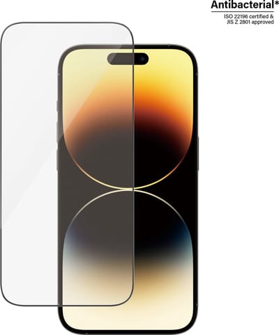 PanzerGlass Ultra-Wide Fit Gehard Glas Ultra-Clear Screenprotector voor Apple iPhone 14 Pro - Zwart