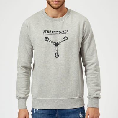 Back to the Future Powered By Flux Capacitor Trui - Grijs - L