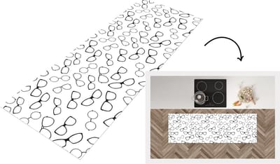 Keukenloper - Loper keuken - Bril - Keuze - Patroon - 150x50 cm - Keukenloper vinyl