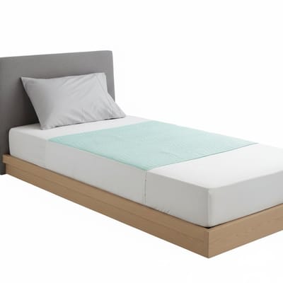 GEASY Wasbare Matrasbeschermer met Instopstroken - Incontinentie Onderleggers - Matrasbeschermer 60x90 CM - Waterdicht - Blauw/Groen - Puppy Training Pads - Incontinentie Matrasbeschermer - Incontinentie onderleggers - Onderlegger