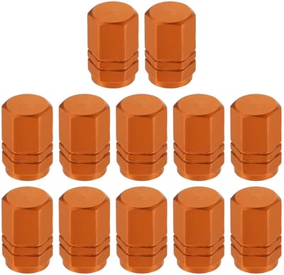 Dailygoods- Ventieldopjes Universele Pasvorm - Aluminiumlegering - 16mm - 12 Stuks - Draagbaar - Zeshoekige Vorm - Rubber Afdichting - Ventieldoppen
