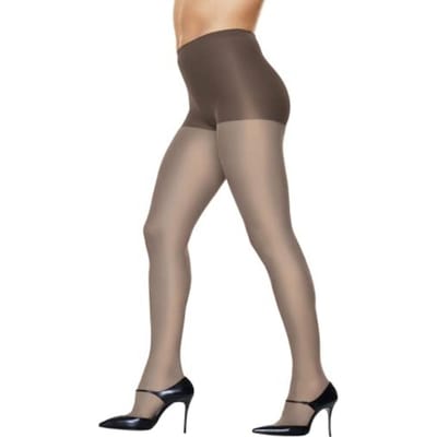 Hanes Silk Reflections Collants Grande Taille pour Femme, Fin et Soyeux, Contrôle Abdominal, Pointe Renforcée, Confort Fraîcheur Anti-Transpiration, 20 Deniers gray
