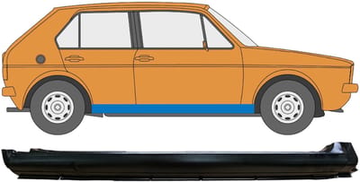 Volledige dorpel voor Volkswagen Golf 1 1974-1985 / Rechts