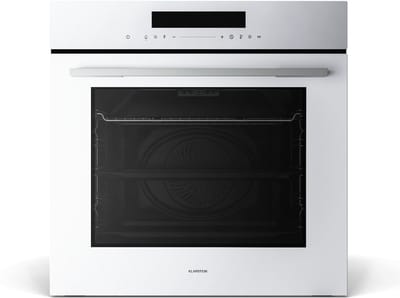 Klarstein Inbouwoven Velaire 74 l elektrische oven, 13 standen, touchbediening, energieklasse A+, geëmailleerde binnenkant, driedubbele beglazing, geïntegreerde enkele oven, 60 cm, mat en glazen design, wit - 74L - voor Keuken