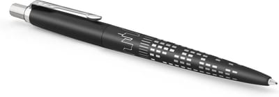 Parker Jotter balpen | Speciale editie | NYC Zwart met chroomafwerking | Blauwe inkt | Geschenkverpakking