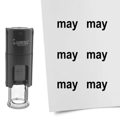 CombiCraft Stempel maand May 10mm rond zwarte inkt - per 1 stuk